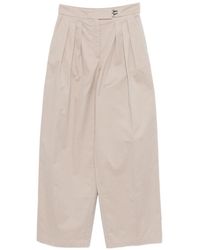Emporio Armani - Cotton Trousers - Lyst