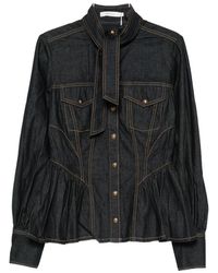 Zimmermann - Denim Cotton Shirt - Lyst