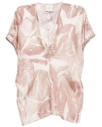 Alysi - Printed Silk Blouse - Lyst
