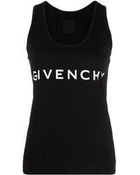 Givenchy - Top in cotone con logo - Lyst
