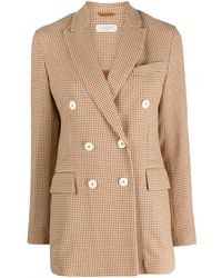 Circolo 1901 - Houndstooth Double-breasted Blazer - Lyst