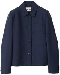 Miu Miu - Wool Single-Breasted Jacket - Lyst