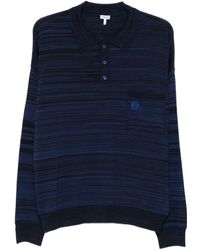 Loewe - Logo-Embroidered Striped Wool Polo - Lyst