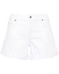 7 For All Mankind - Logo-patch Twill Shorts - Lyst