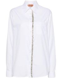 N°21 - Rhinestone-Embellished Cotton Shirt - Lyst