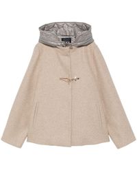 Fay - Wool Hooded Cape - Lyst