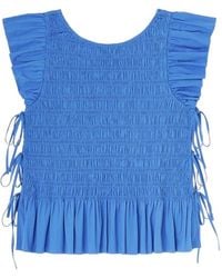Ganni - Round Neck Top - Lyst