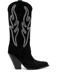 Sonora Boots - Crystal Detail Suede Western Boots - Lyst