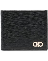 Ferragamo - Double Gancini Logo Wallet Black - Lyst