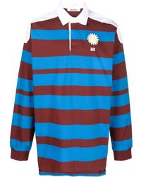 Wales Bonner - Striped Cotton Polo Shirt - Lyst