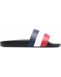 Save 47% Mens Shoes Sandals slides and flip flops Moncler Basile X Sliders in Black for Men 