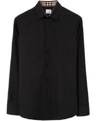 Burberry - Ekd Logo Cotton Shirt - Lyst