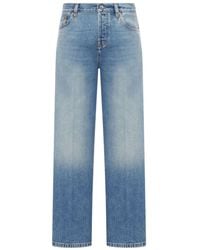 Gucci - Cotton Jeans With Rosso Ancora Naplak Tag - Lyst