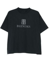 Balenciaga - Cotton T-Shirt With Logo - Lyst