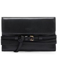Moschino - Tie Me Leather Wallet - Lyst