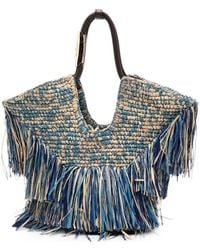 Zimmermann - Goldentime Small Rafia Tote - Lyst