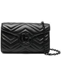 Gucci - Gg Marmont Leather Wallet On Chain - Lyst
