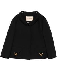 Valentino - Vlogo Signature Wool And Silk Jacket - Lyst