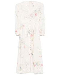 Zimmermann - Abito Midi Lucky - Lyst