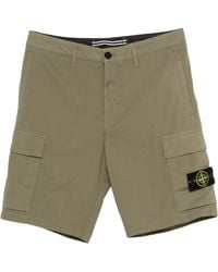 Stone Island - Bermuda Shorts With Logo - Lyst