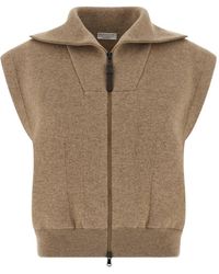 Brunello Cucinelli - Knitted Shirt Collar Sweater - Lyst