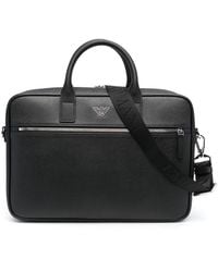 Emporio Armani - Leather Briefcase - Lyst