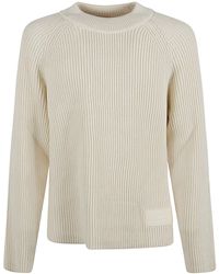 Ami Paris - Ami Paris Wool And Cotton Blend Sweater - Lyst