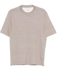 Brunello Cucinelli - Linen Blend T-Shirt - Lyst