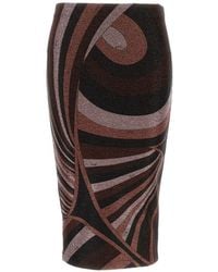PUCCI - Printed Midi Skirt - Lyst