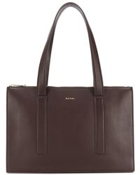Paul Smith Borsa Tote In Pelle - Marrone