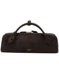 Alaïa - Le Teckel Suede Leather Clutch - Lyst