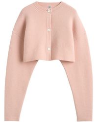 TOTEME - Wool Cropped Cardigan - Lyst