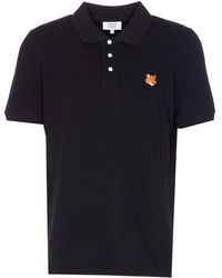 Maison Kitsuné - Embroidered Short-Sleeve Polo Shirt - Lyst