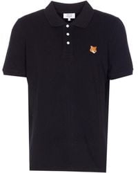 Maison Kitsuné - Fox Head Cotton Polo Shirt - Lyst