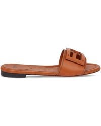 Fendi - Baguette Leather Slides - Lyst