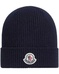 Moncler - Logo Wool Beanie - Lyst