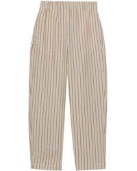 Alysi - Elasticated Waist Striped Trousers - Lyst