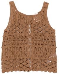 Semicouture - Shelley Cotton Tank Top - Lyst