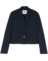 MSGM - Short Jacket With Button Closure - Lyst