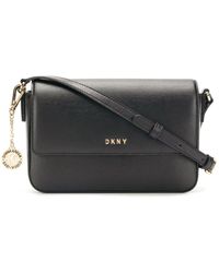 DKNY Elissa Croc-embossed Small Leather Cross-body Bag in Purple