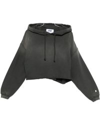 Golden Goose - Cotton Cropped Hoodie - Lyst