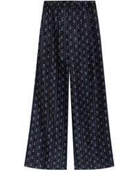 Tory Burch - Jacquard Silk Trousers - Lyst