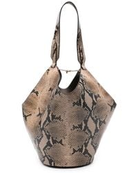 KHAITE - Lotus Small Leather Bucket Bag - Lyst