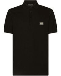 Dolce & Gabbana - Logo Cotton Polo Shirt - Lyst