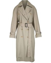 TOTEME - Cotton Blend Trench Coat - Lyst