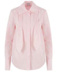 Loewe - Draped Cotton Shirt - Lyst