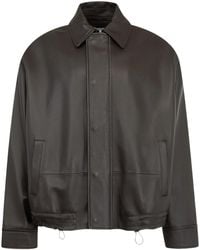 Loewe - Leather Drawstring Jacket - Lyst