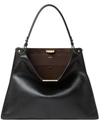 Fendi - Large Way Stud Leather Tote Bag - Lyst