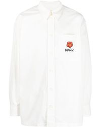 KENZO - Boke Flower Crest Cotton Shirt - Lyst