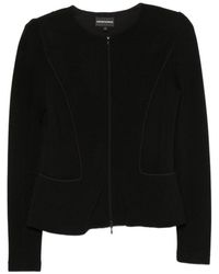 Emporio Armani - Zipped Blazer Jacket - Lyst